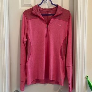 NWT Pink Puma 3/4 zip long sleeve shirt